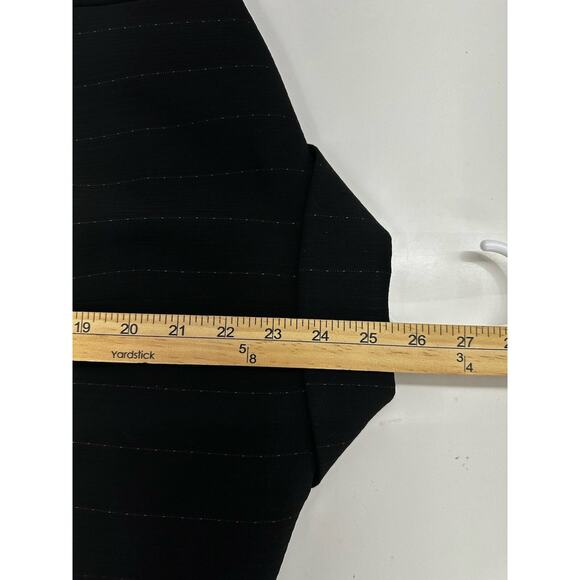 Covington Womens Blazer Size 10 Black Pink Pinstripe Button Up Suit Coat - Picture 10 of 11